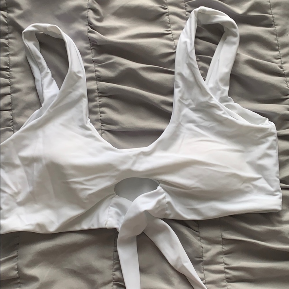 White bikini top